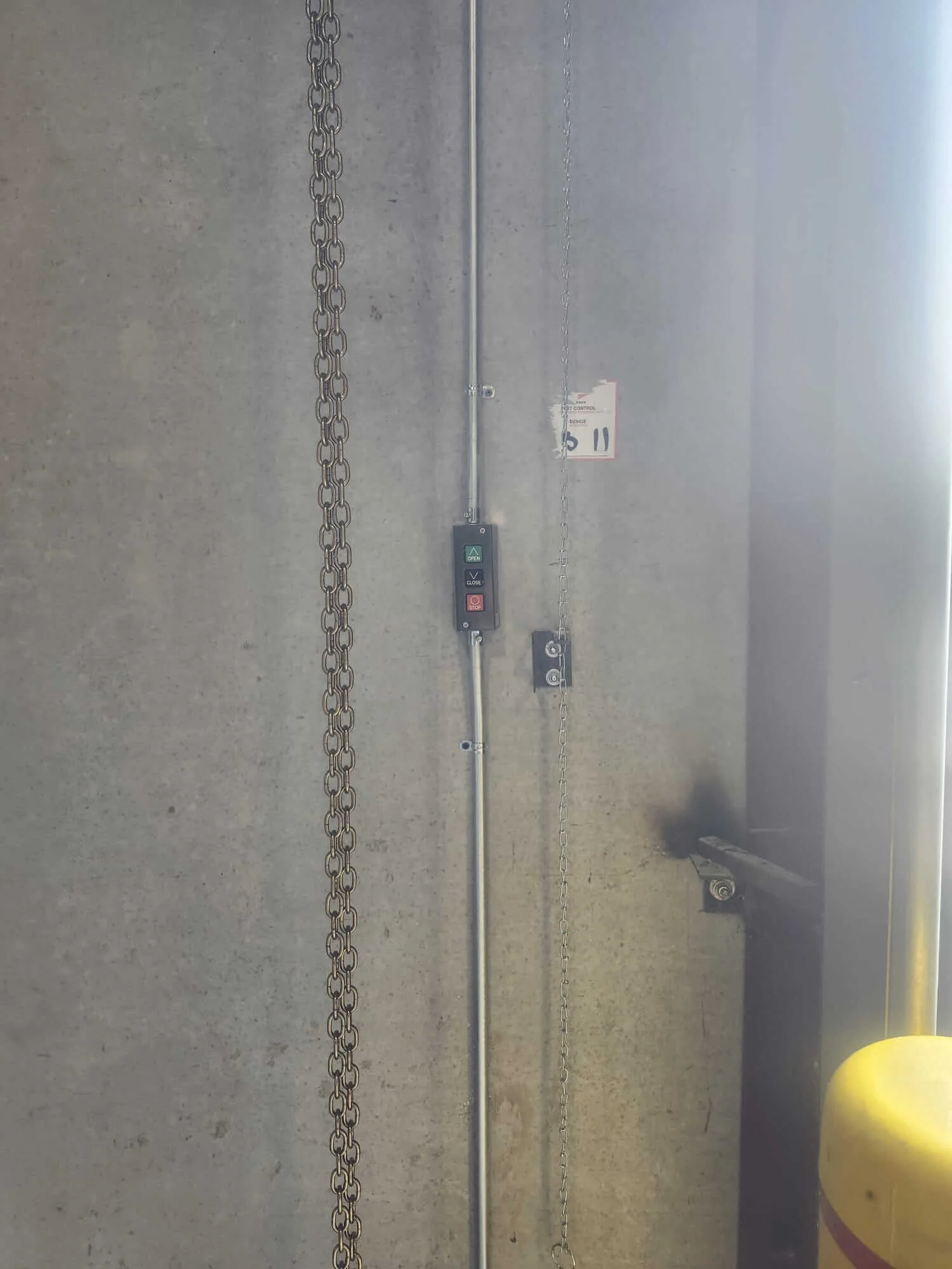 Overhead door open close stop control switch